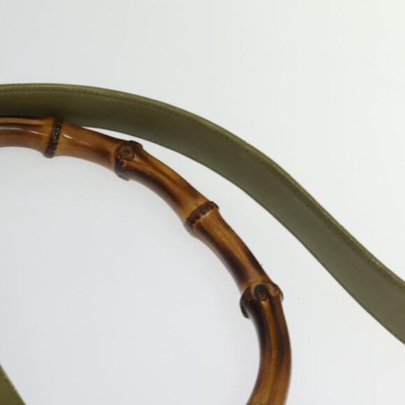 GUCCI Bamboo Shoulder Bag Suede Beige Gold 001 58 001 58 - Picture 8 of 12